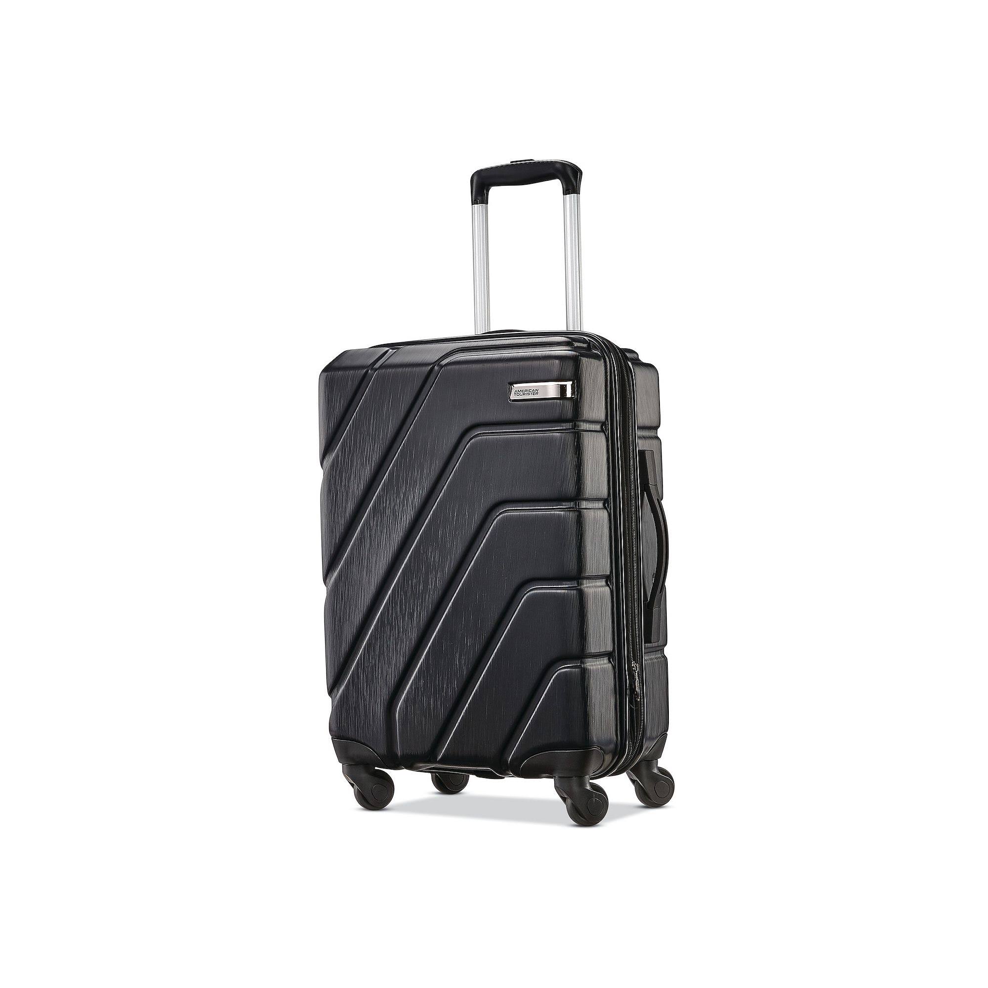 American Tourister Burst Trio Max Hardside Spinner Luggage, Black, 20 Carryon