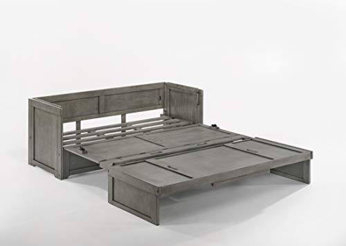 NIGHT & DAY Furniture Murphy Cube Cabinet Bed (White, Queen)