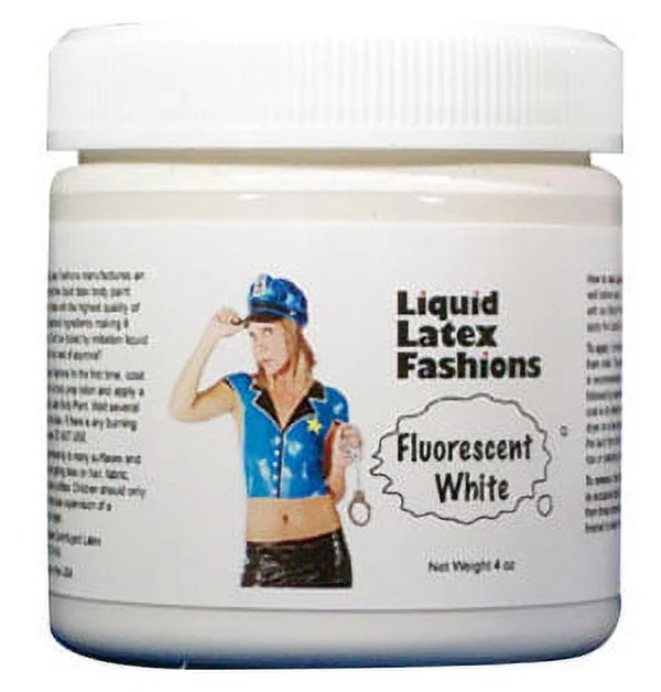 32 oz Fluorescent White Liquid Latex *Ammonia Free* Body Paint