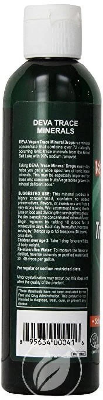 (2 Pack) Deva Vegan Trace Mineral Drops 8oz