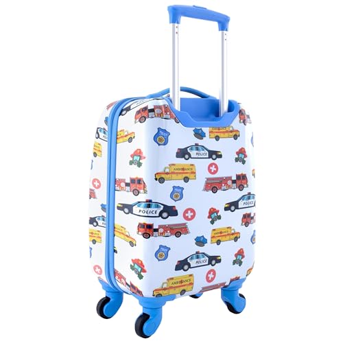 Travelers Club 5 Piece Kids' Luggage Set, Black Polkadot