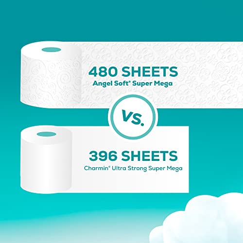 Angel Soft Toilet Paper, 6 Super Mega Rolls : 36 Regular Rolls (Pack of 2)