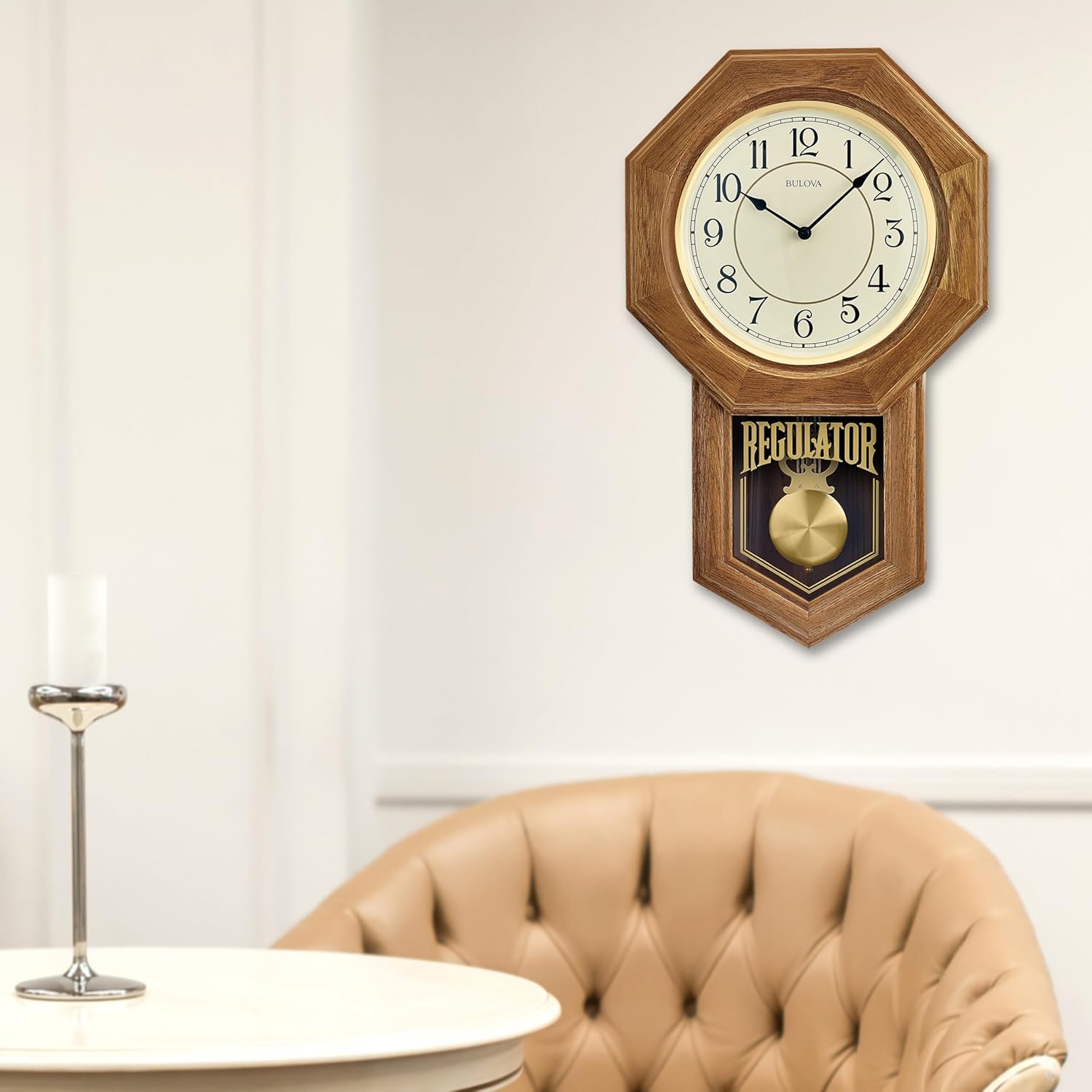 Bulova Clocks Model C3545 Thomaston, Golden Oak