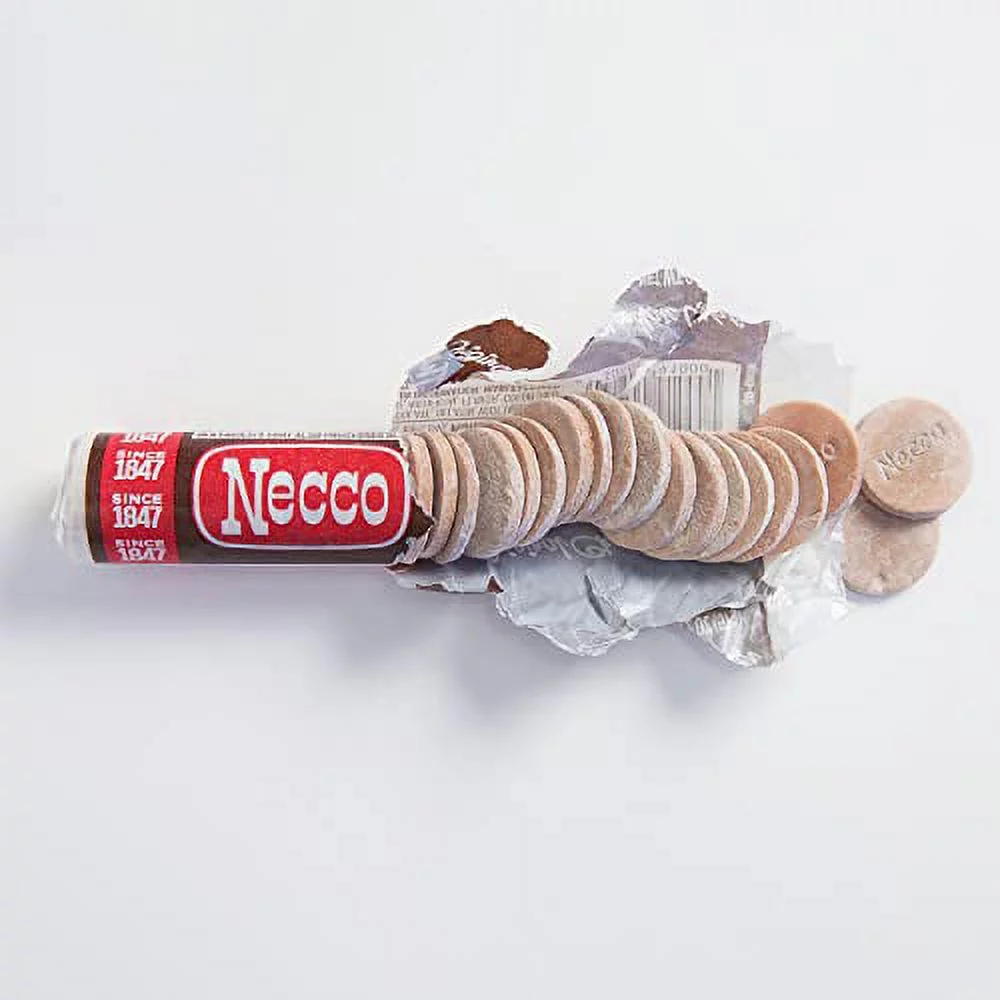 Necco Wafers, Chocolate Wafers Display Pack, 2-Ounce Rolls (Pack of 24)