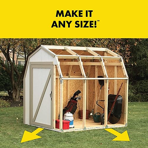 2x4basics 90192MI Custom Shed Kit with Peak Roof, 2x4