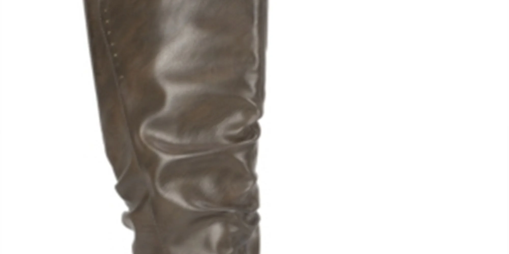 WHITE MOUNTAIN Womens Brown Crisscross Straps Stretch Gore Cushioned Studded Buckle Accent Liona Almond Toe Block Heel Zip-Up Riding Boot 7.5 M