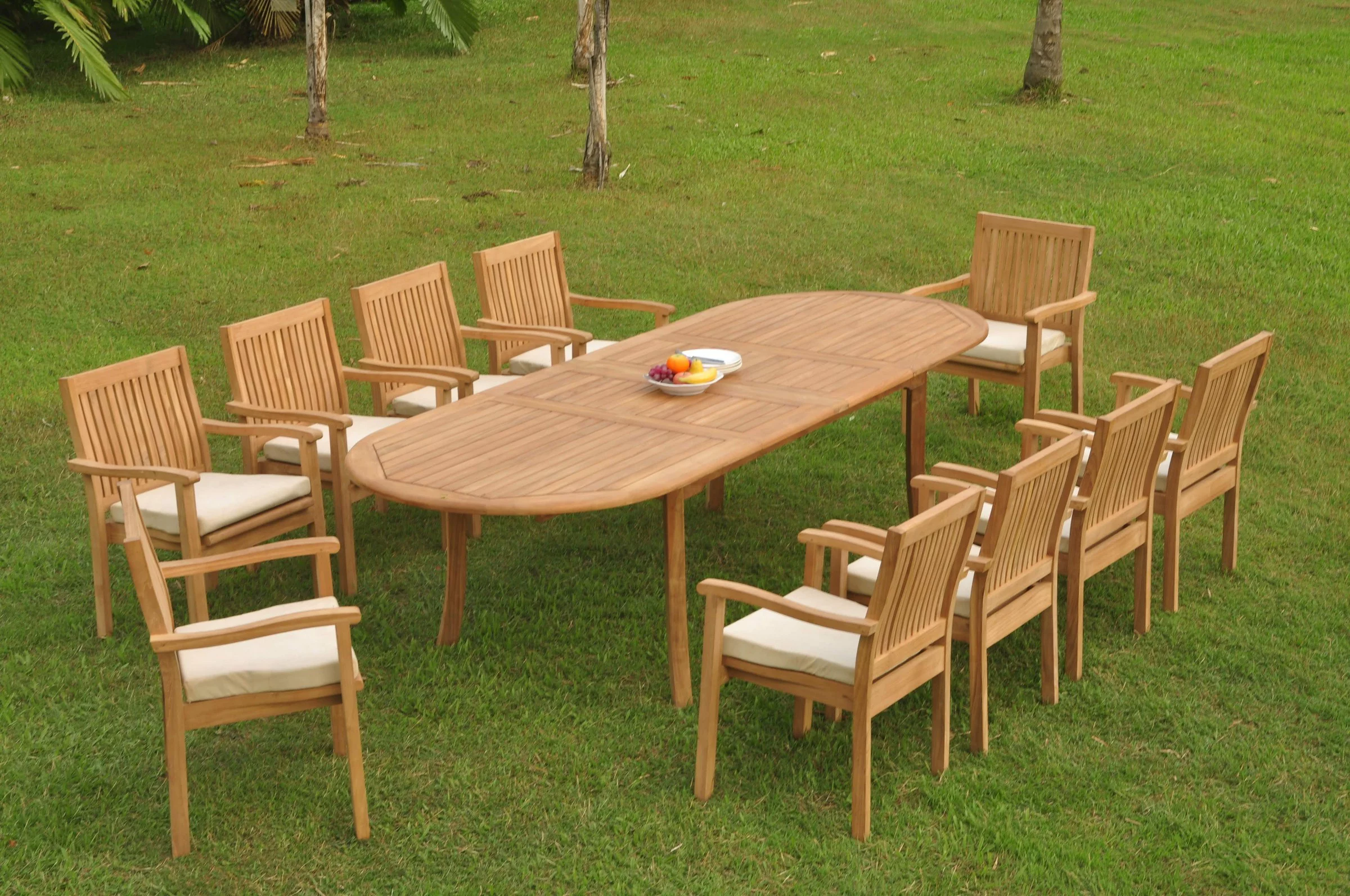 Grade-A Teak Dining Set: 10 Seater 11 Pc: 118