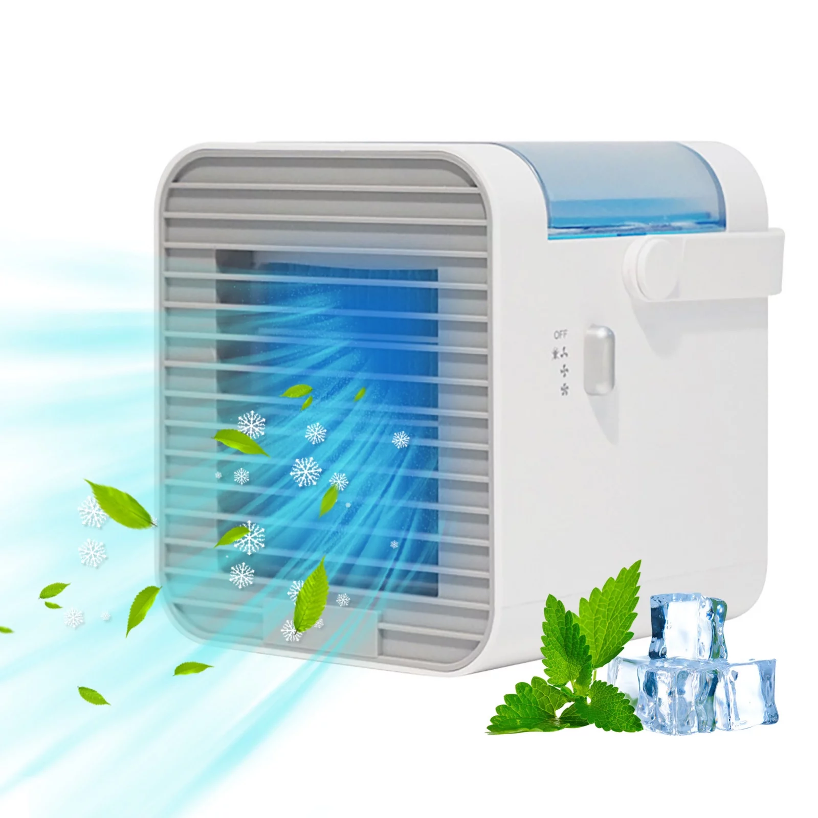 Bescita Mini Air Conditioner Air Cooler USB Portable Desktop Silent Spray Refrigeration