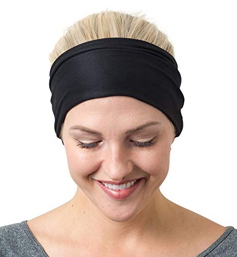 RiptGear Stretch Sport Headband for Women — Activewear Made of Non-Slip Sweat Wicking Fabric — Great for Yoga, Running or The Gym — Fashionable Soft Headband Fits Most Head Sizes