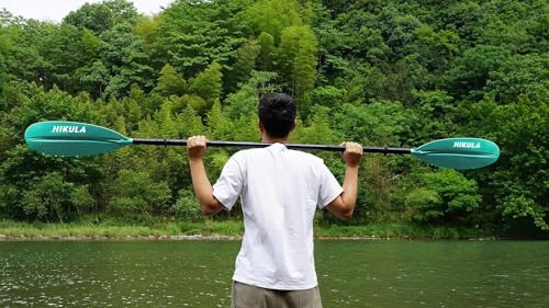 Kayak Paddle 4 Pieces Aluminum Shaft and PP Blade Floating 86.6in/220cm, 90.5inch/230cm Lightweight Oars