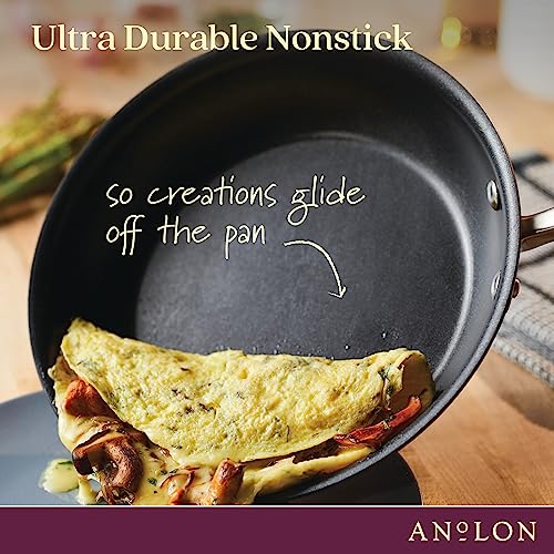Anolon Advanced Hard Anodized Nonstick Saute Square Fry Pan with Helper Handle, 4 Quart, Graphite Gray,83862