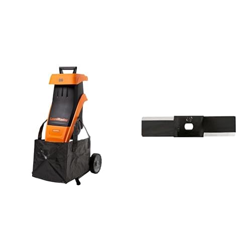 LawnMaster FD1501 Electric Wood Chipper Shredder 15-Amp 1.5-Inch Cutting Diameter Max 10:1 Reduction