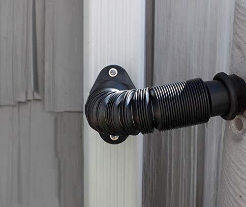 Rain Wizard 50 Gallon Rain Barrel with Diverter Kit - Black