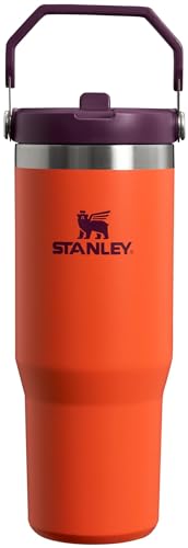 Stanley IceFlow Flip Straw Tumbler with Handle 30 oz | Twist On Lid and Flip Up Straw | Leak Resistant Water Bottle | Insulated Stainless Steel |BPA-Free | Lilac