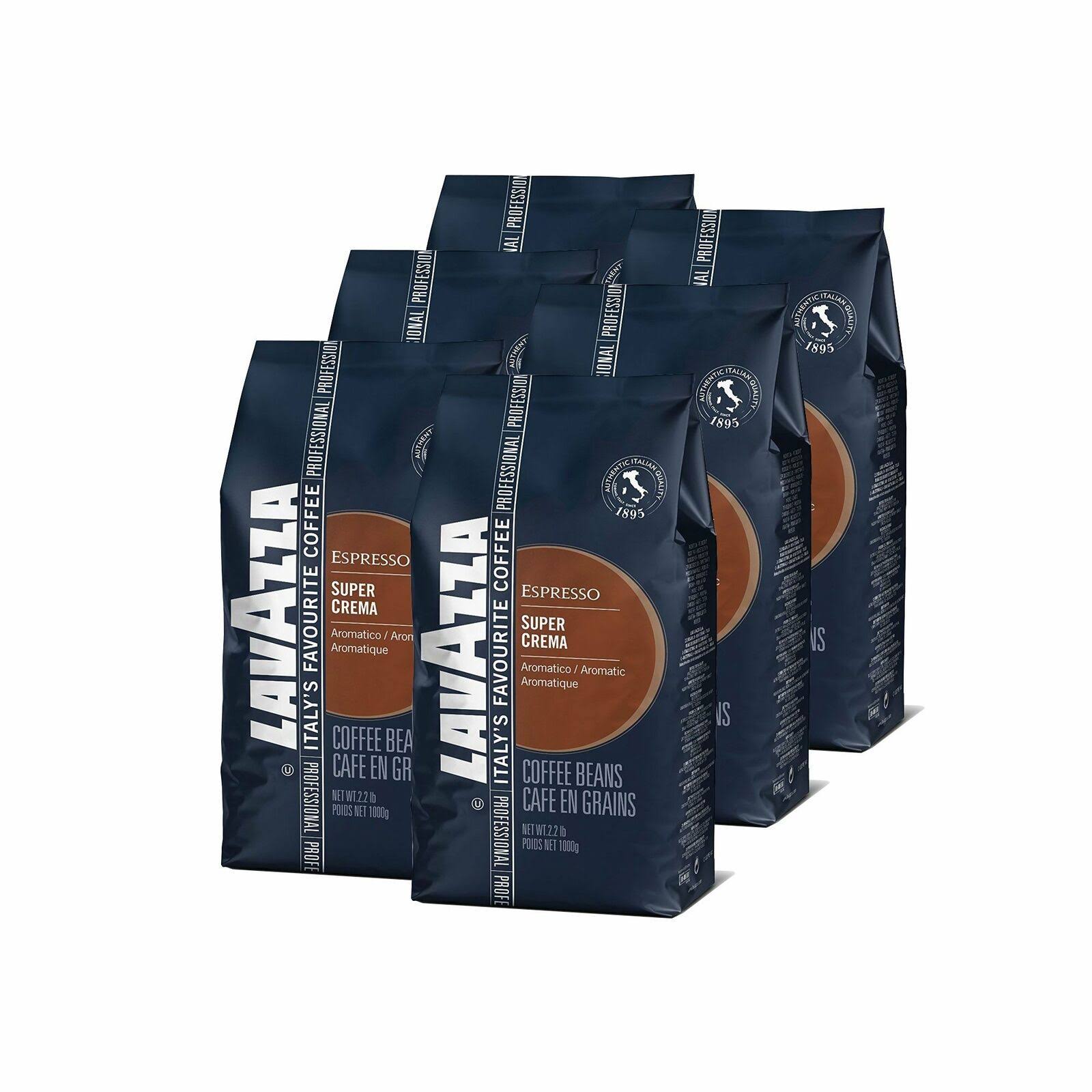 Lavazza Super Crema Whole Bean Coffee Blend, Medium Espresso Roast, 2.2 Pound