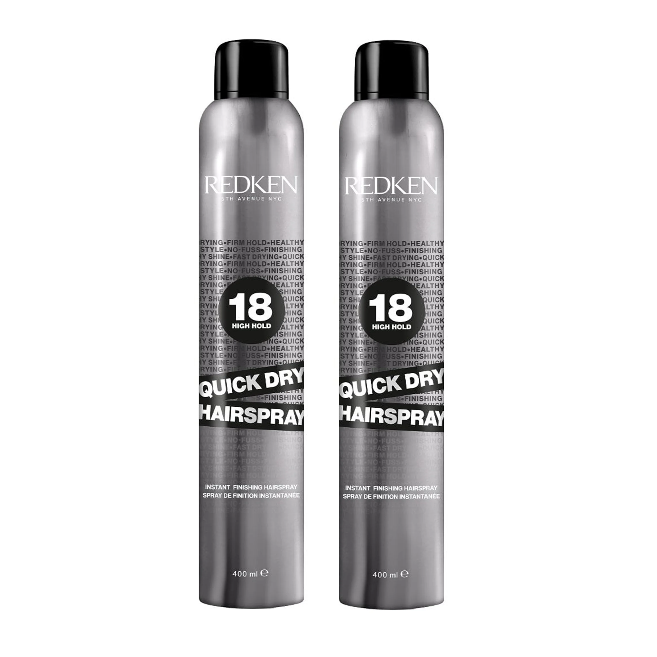 Redken 5th Avenue NYC High Hold 18 Quick Dry HairSpray 13.5 oz Pack of 2