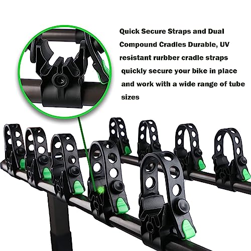 8Pcs Bike Rack Straps Replacement Parts Bicycle Hitch Strap Bike Rack Cradle Replacement Bike Tie Down Straps Replacement Rubber Straps Spare Hook fit 1 Inch Tube