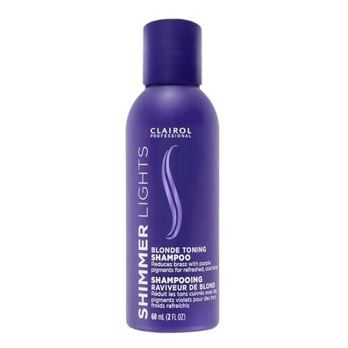 Clairol Professional Shimmer Lights Purple Shampoo fl. Oz | Neutralizes Brass & Yellow Tones For Blonde Silver Gray Highlighted Hair