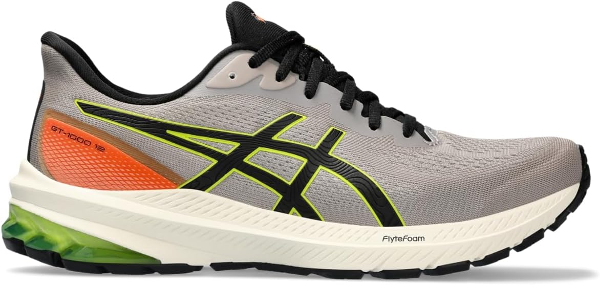 ASICS Men's GT-1000 12 Trail Running Shoes, 10.5, Nature Bathing/NEON Lime