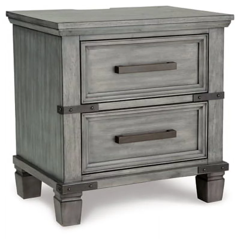 Signature Design by Ashley Russelyn 2 Drawer Nightstand, Gray