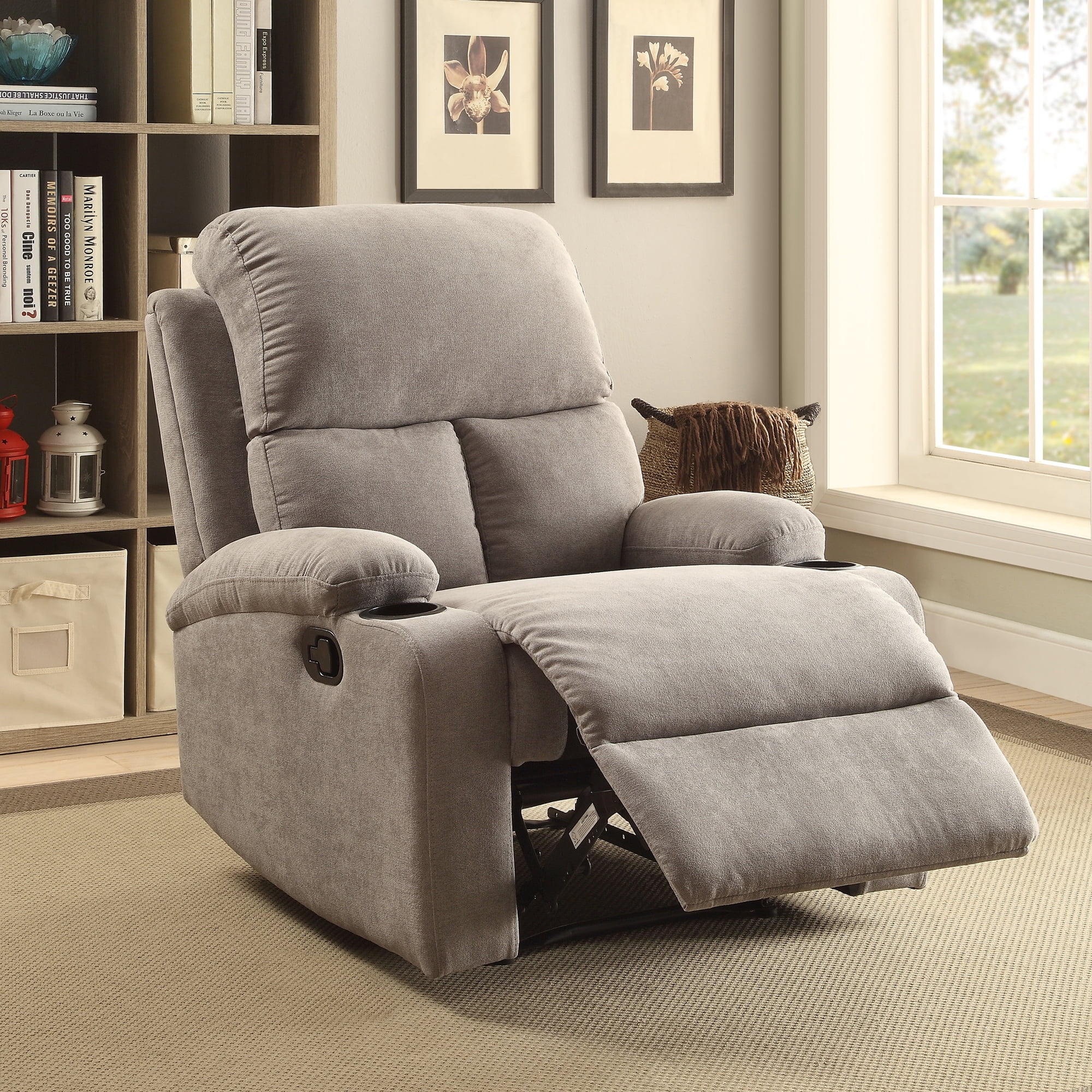 ACME Rosia Upholstery Motion Recliner in Gray