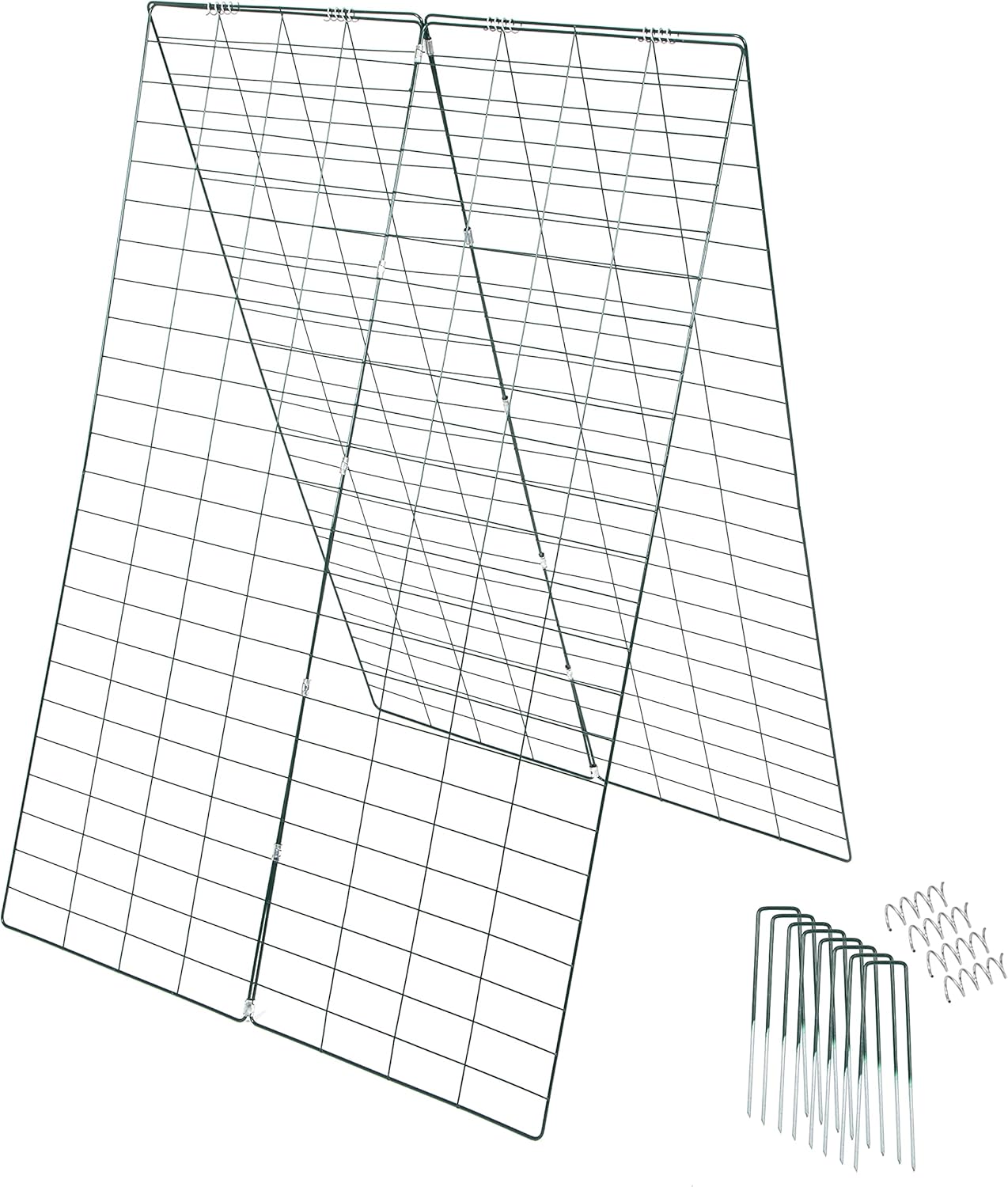 Foldable Cucumber Trellis (34 x 48 Inches) - Perfect for Climbing Plant Support Frame Such As Peas, Squash, Vines or Any Climbing Plants -Complete with 8 Securing Pegs