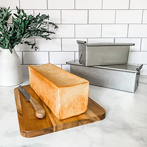 USA Pan Bakeware Pullman Loaf Pan with Cover, 13 x 4 inch, Nonstick & Quick Release Coating, Made in the USA from Aluminized Steel
