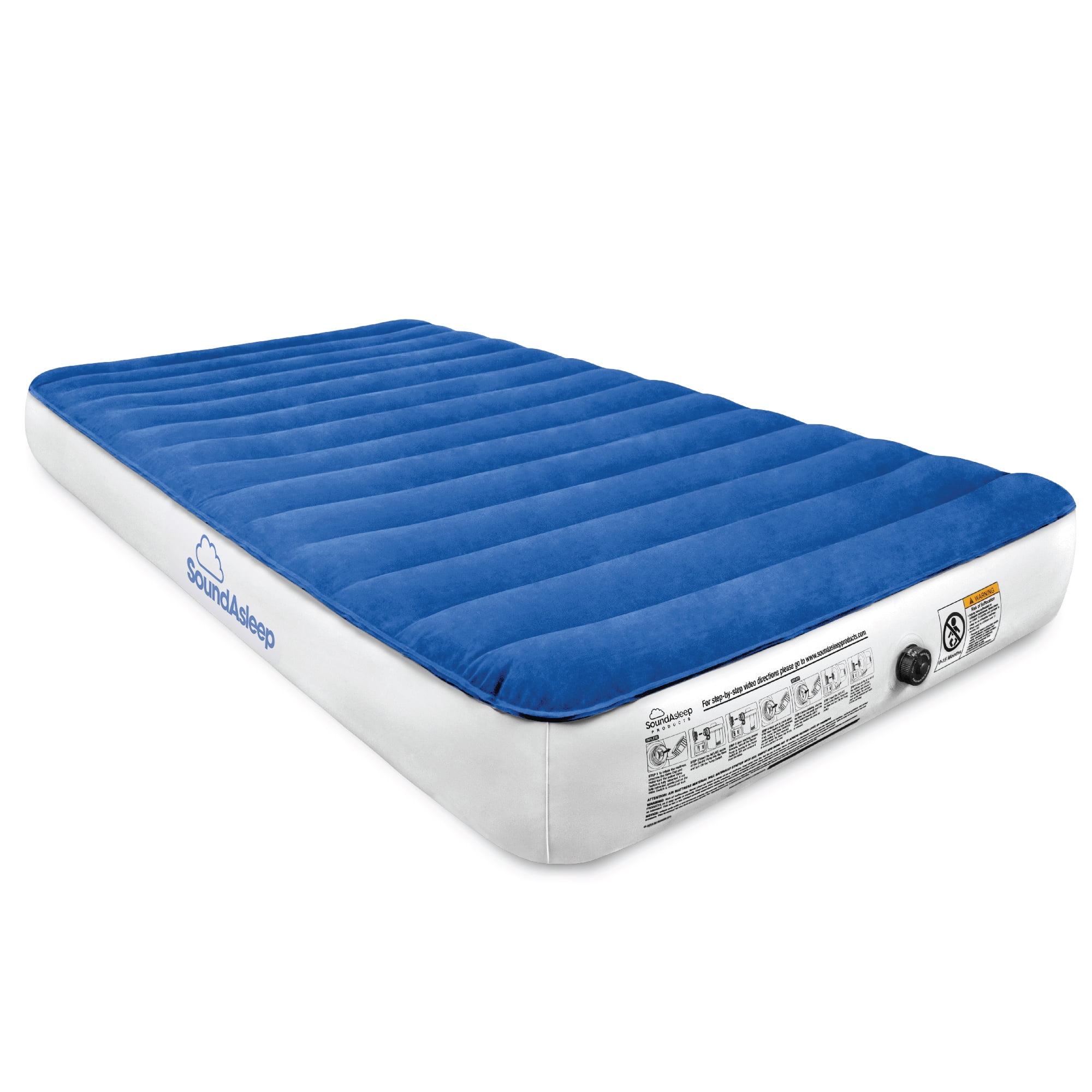SoundAsleep Camping Series Air Mattress with Eco-Friendly PVC - Included Rechargeable Air Pump - Twin Size