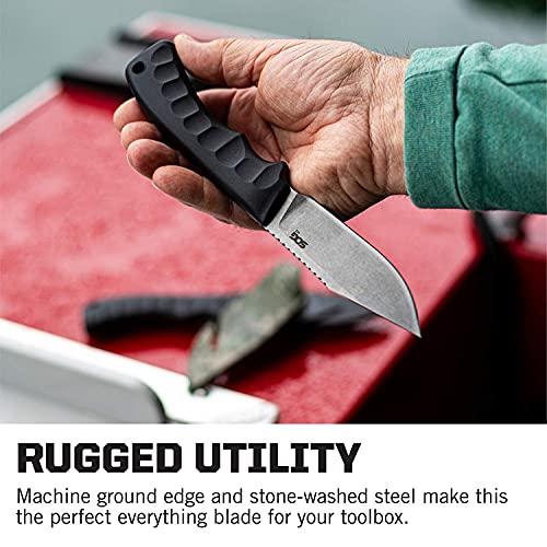 SOG Fixed Blade Knives with Sheath - Ace Field Knife, Survival Knife, Hunting Knife, Camping Knife with 3.8 Inch Full Tang Blade