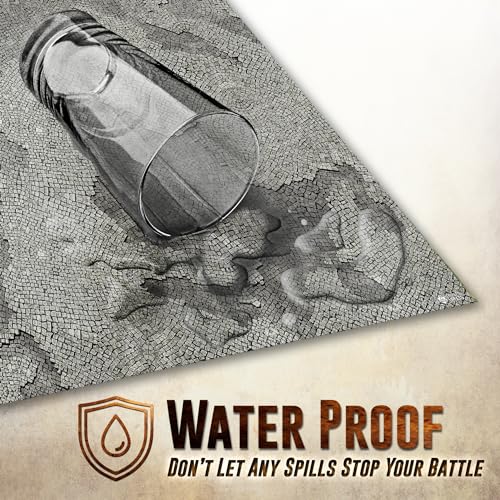 Battle Game Mat - 48x48 - Dungeons Tabletop Dragons Dice Role Playing Map - Wargaming RPG Warfare 40k Flames War - Reusable Miniature Figure Board Games - Warhammer Gaming Vinyl Mat