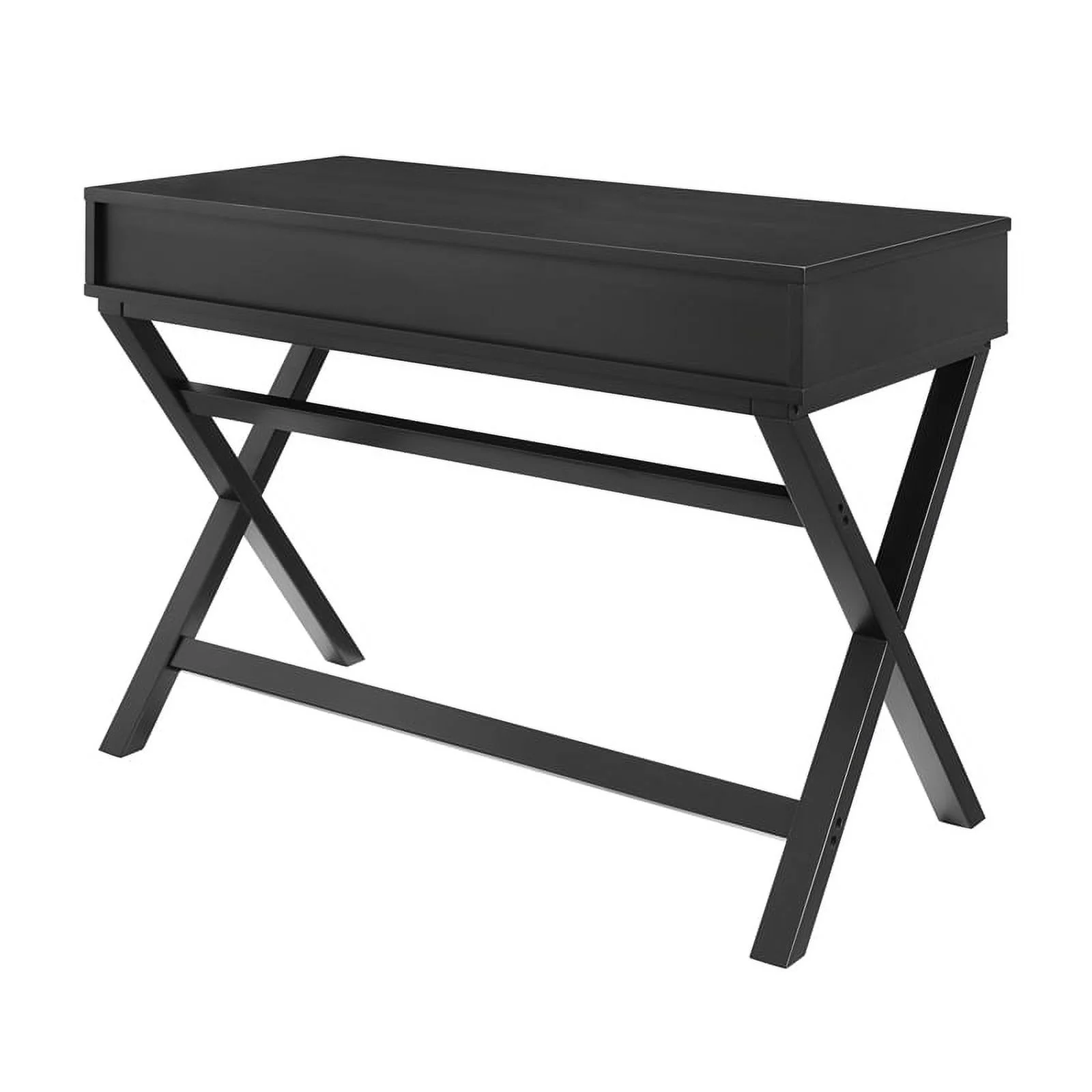 UrbanPro Transitional 2-Drawer Home Office Wood Desk in Black