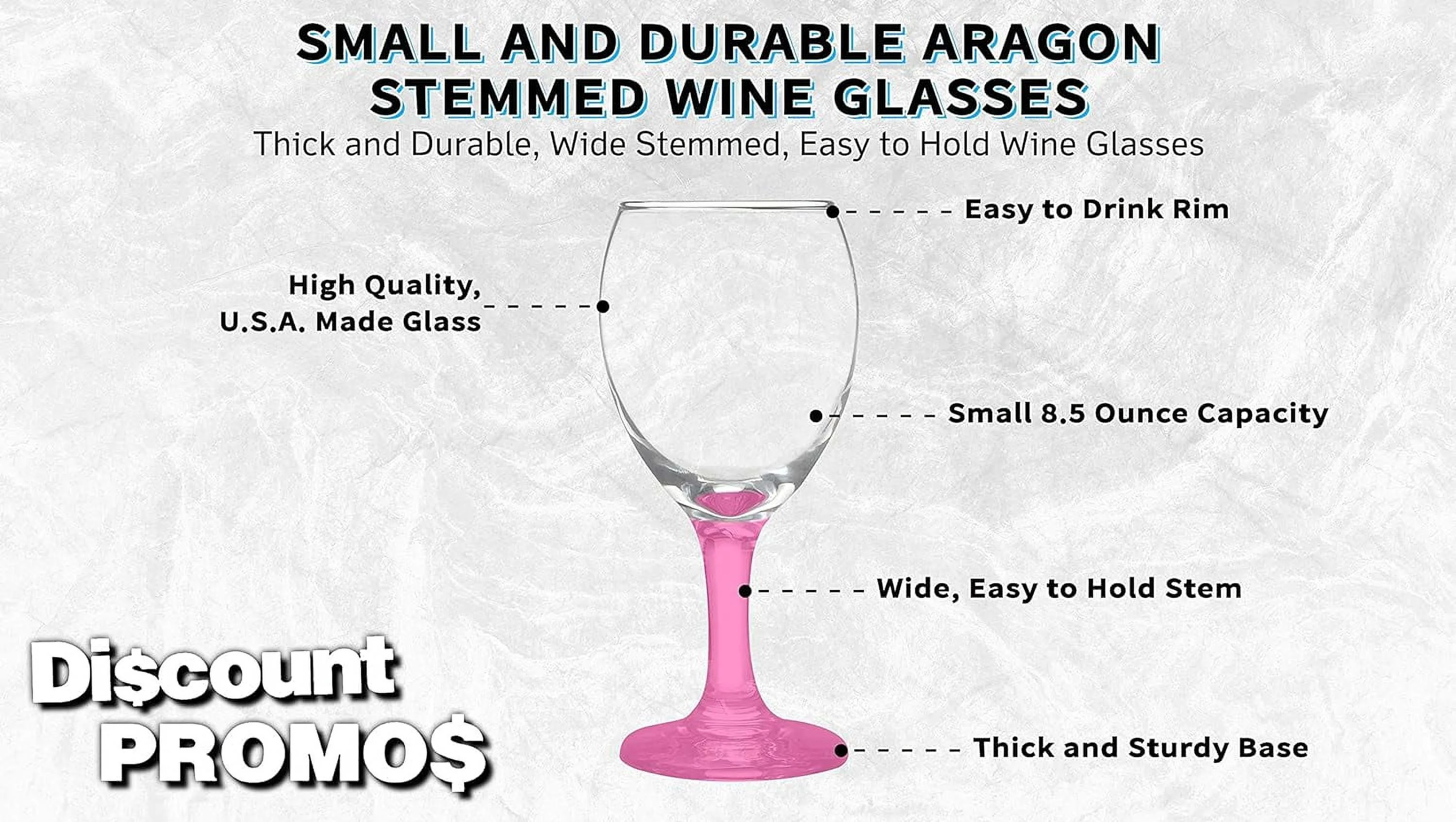 10 Aragon Wine Glasses Set, 8.5 Oz. - High Standard, Made -