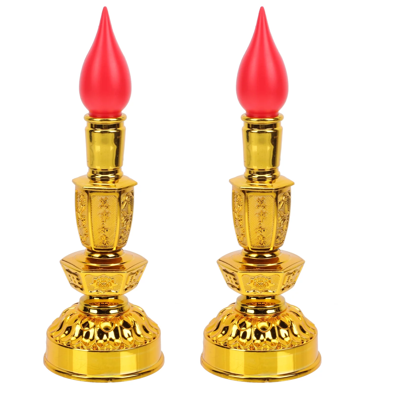 Candle Led Candles Light Lights Lamp Flameless Tea Battery Chinese Wedding Red Fake Flickering Luminara