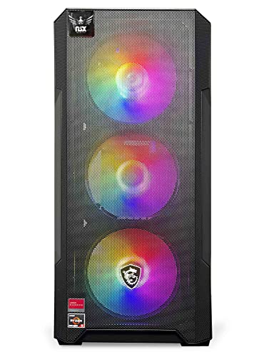 NSXGAMING Nova Desktop Gaming Computer (AMD Ryzen 5 5600G, 16GB 2 * 8 GB DDR4 3600, 512Gb M2 NVME SSD, RGB Fans, W11 64-bit Ready, Wify Ready, Mouse and Keyboard)