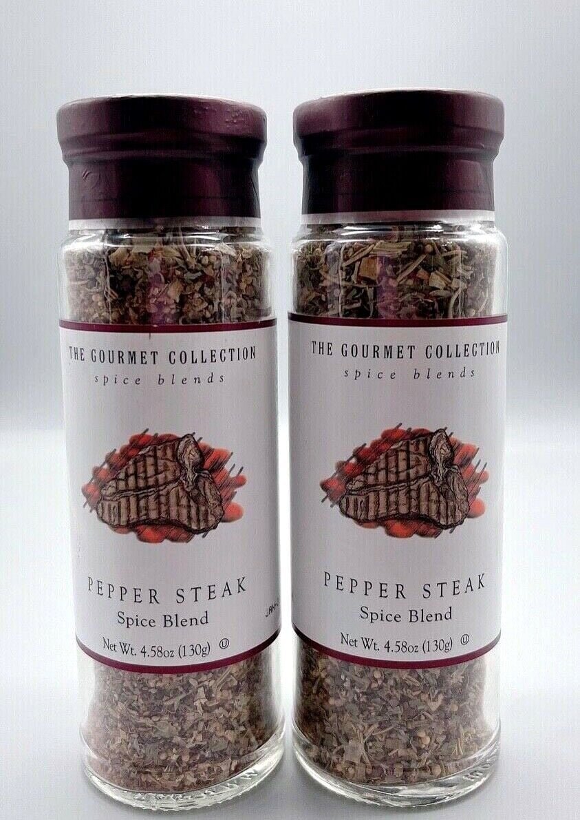 The Gourmet Collection Pepper Steak Seasoning - Grill Rub 130g Pack of 2