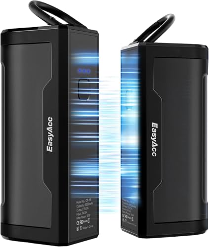 EasyAcc Hand Warmers Rechargeable 2 Pack, 10000mAh Magnetic Hand Warmers, 18Hrs Long Heating, with Camping Hook, Portable Power Bank, Pocket Size, Gifts for Christmas, Camping