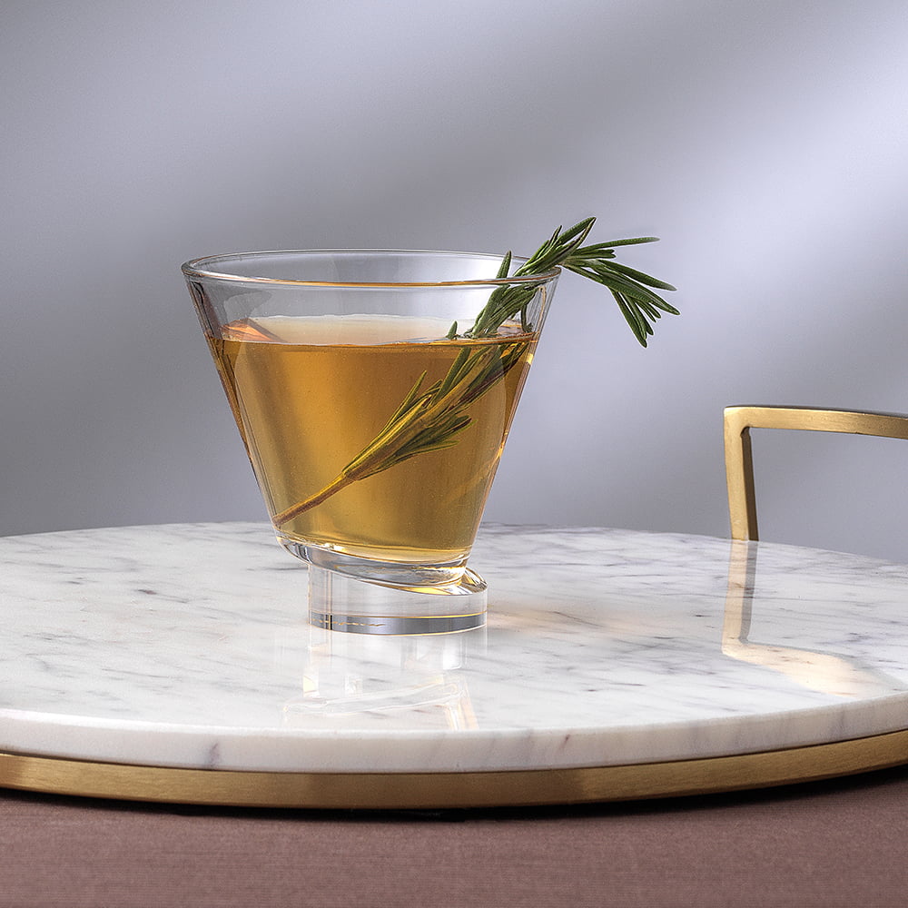 JoyJolt Award Winning Aqua Vitae Round Martini Glasses (Set of 2)