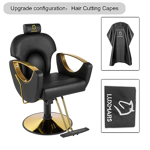 Reclining Barber Chair Salon Chair Height Adjustable Hydraulic Chair Barber Chairs Salon Hydraulic Recliner Chair Hydraulic Pump Profession Shampoo Chair Beauty Salon - Pink