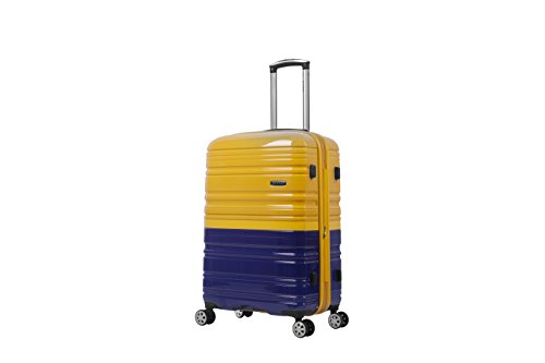 Rockland Melbourne Hardside Expandable Luggage with Spinner Wheels, 2TONENAVY, 2 Piece (20/28)
