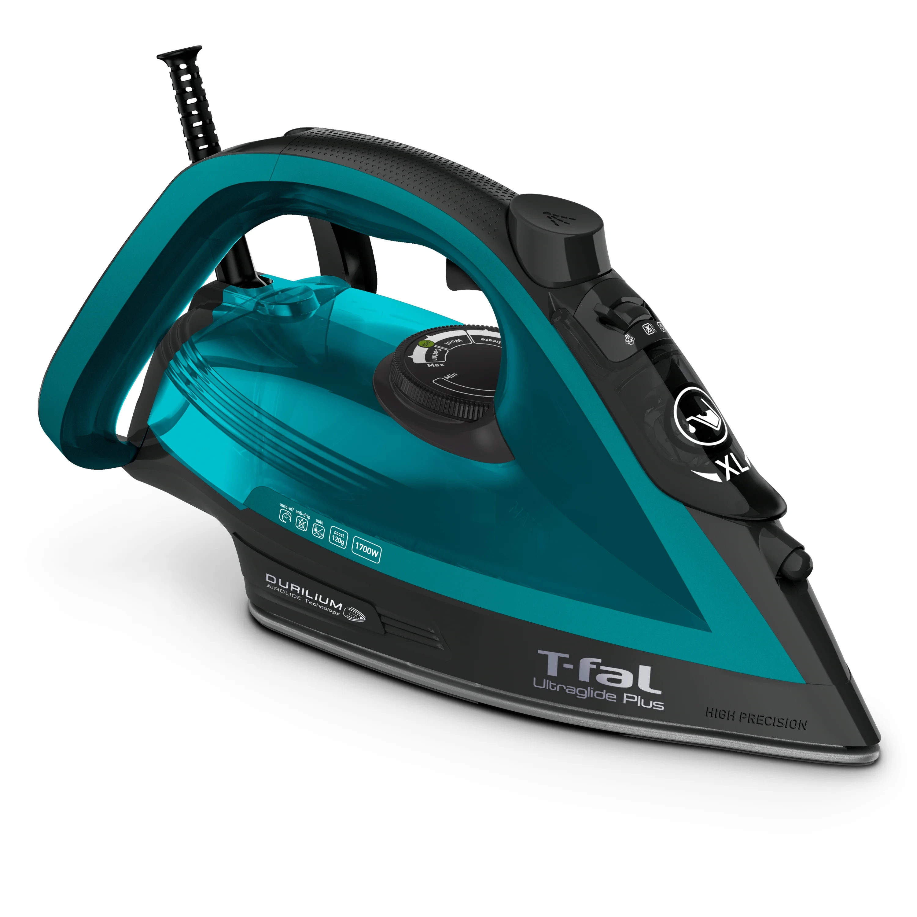 T-fal Ultraglide Plus Steam Iron with Durilium AirGlide soleplate, Teal