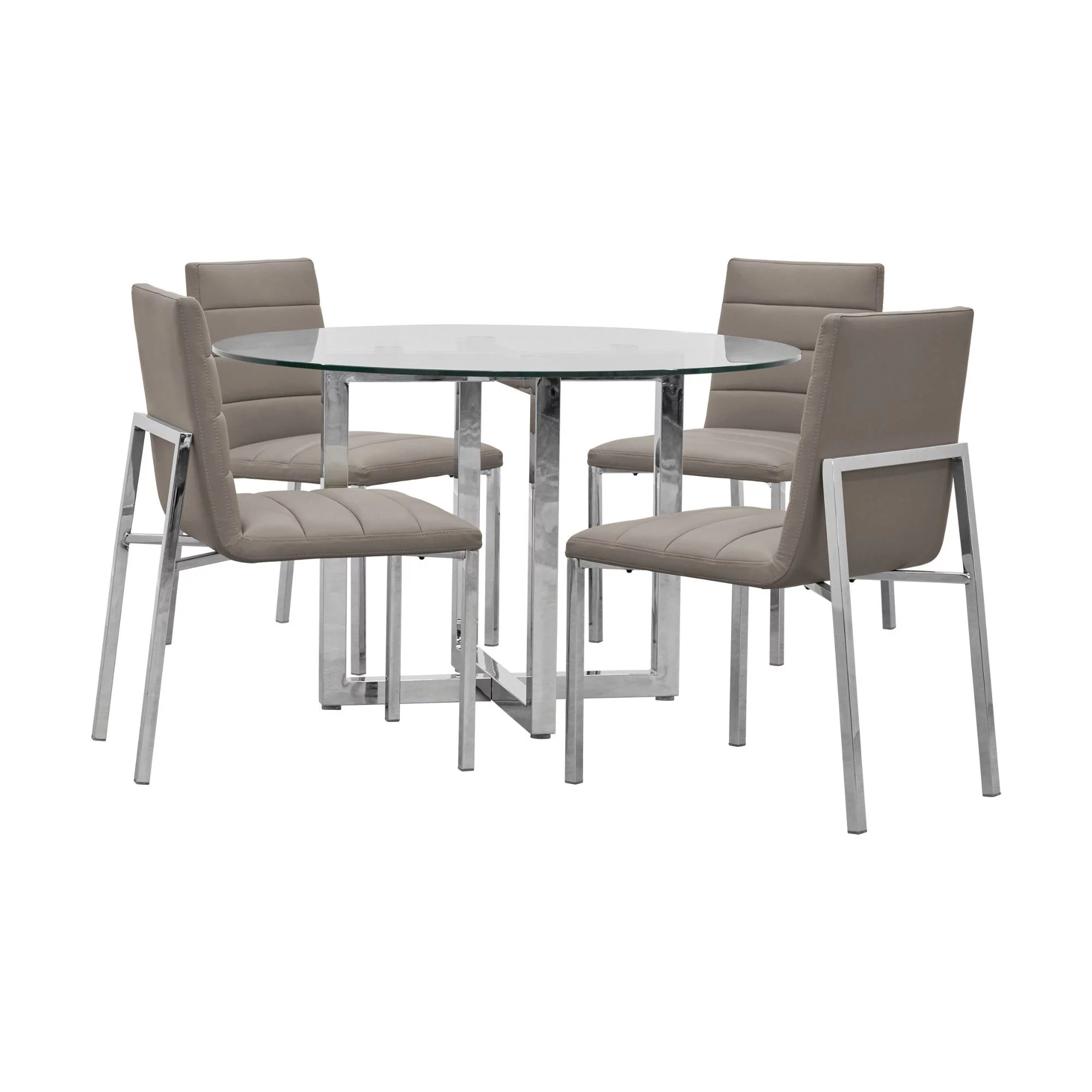 Modus Furniture Amalfi Metal Back Chair in Taupe