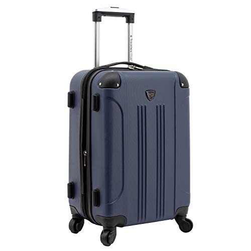 Travelers Club Chicago Hardside Expandable Spinner Luggage, Teal, 20