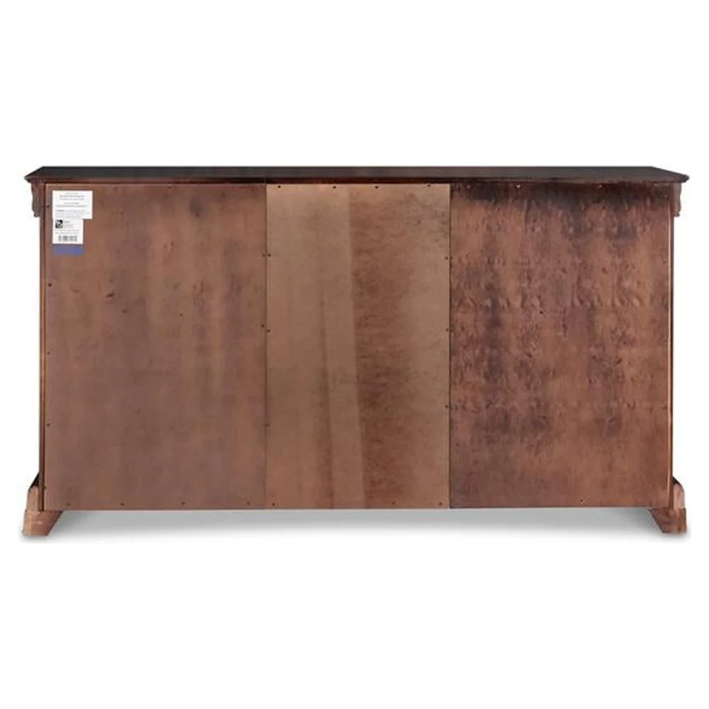 New Classic Furniture Versailles Solid Wood Engineered Wood Dresser in Cherry