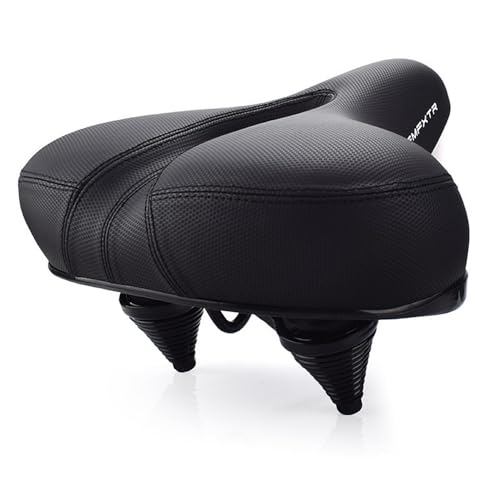UNISTRENGH Oversized Bike Seat Wide Comfort Bike Saddle Cushion for Women & Men, Large Bike Seat Universal for Road Bike, Spin Bike and Cruiser Bicycle