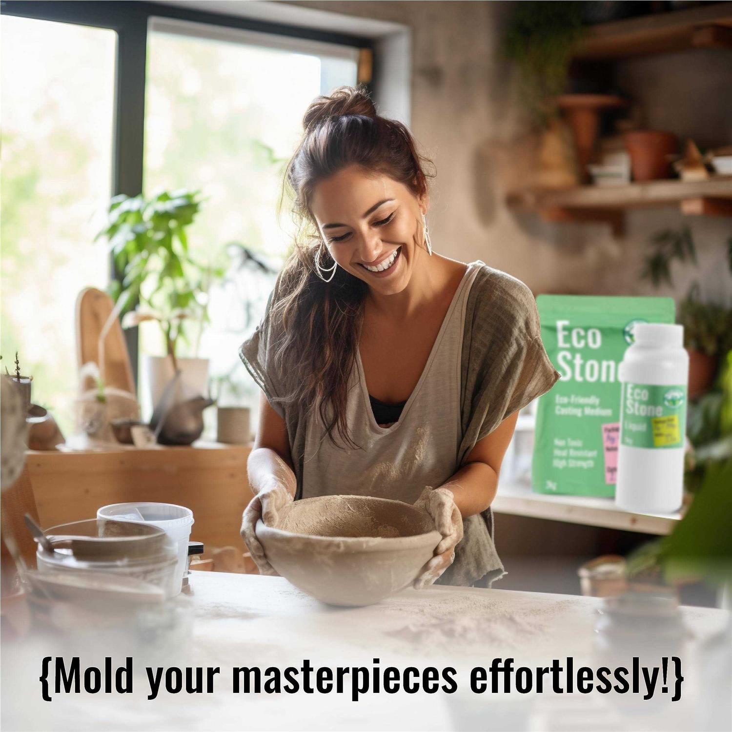 Eco Stone Eco Casting Set Non-Toxic Plaster of Paris Powder Alternative