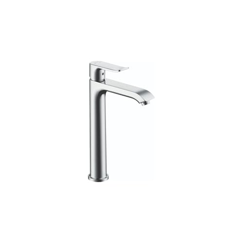 hansgrohe Metris Modern Timeless Easy Clean 1 1-Hole Bathroom Sink Faucet in Brushed Nickel, 31183821