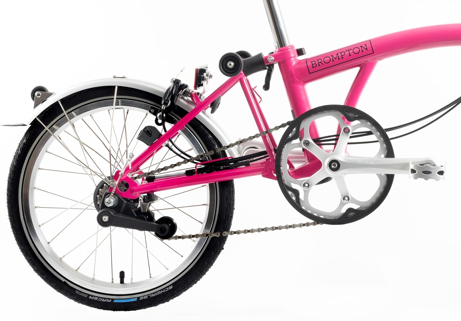 Brompton C Line 6 Speed Folding Bike - Hot Pink