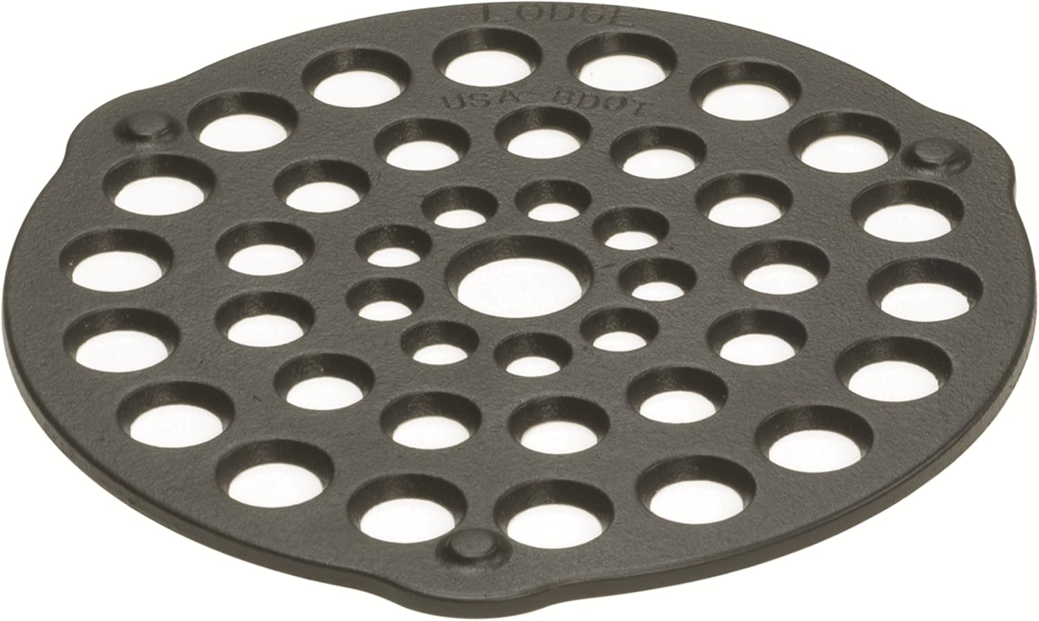 Lodge L8DOT3 Pre-Seasoned Cast-Iron Meat Rack/Trivet, 8 Inch