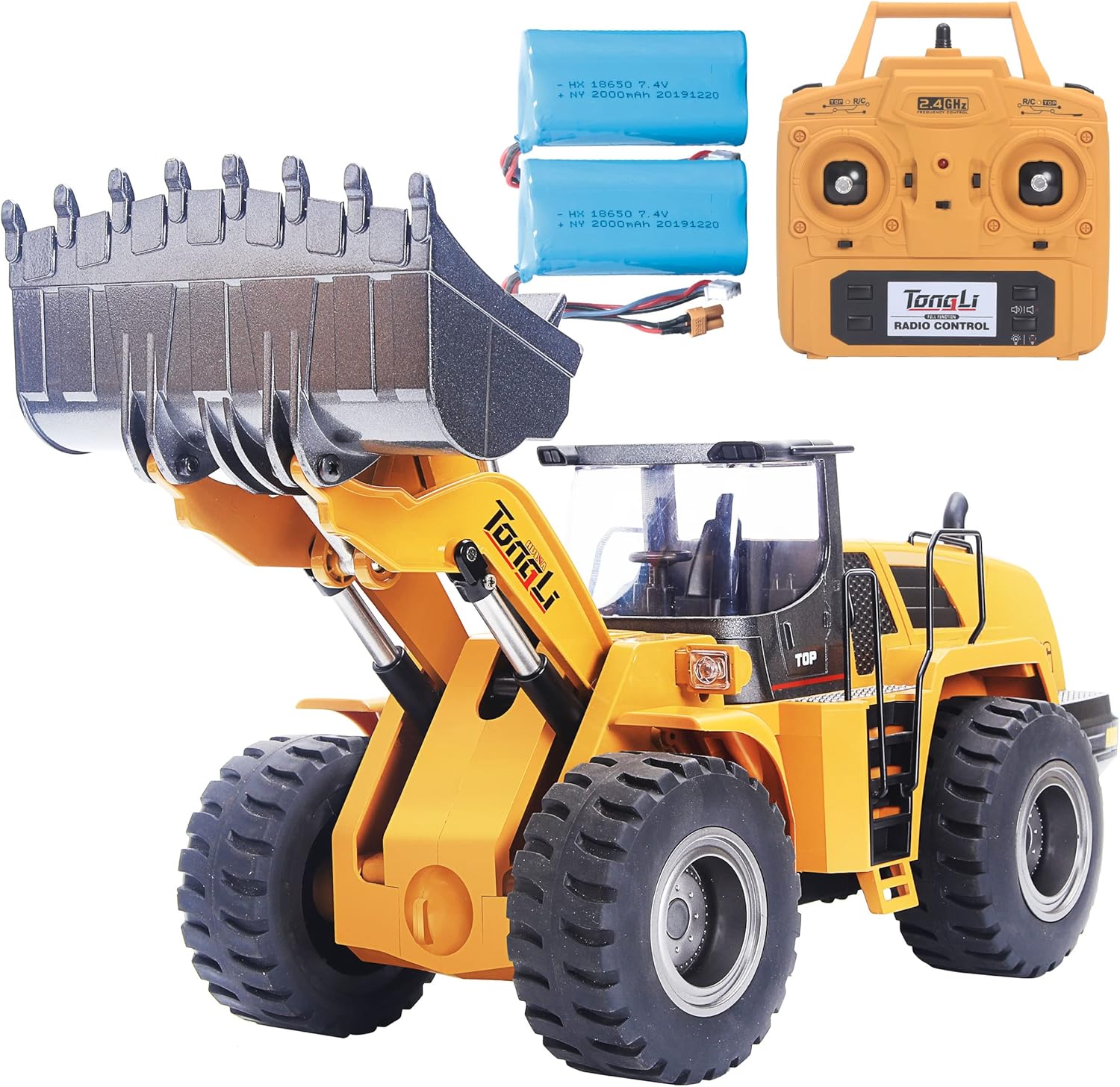 huina rc Loader for Adults for adults1:14 1583 rc Bulldozer for Adults Metal rc Excavator rc Construction Equipment huina Front Loader Remote Control 2 Battery Remote Control Construction Vehicles