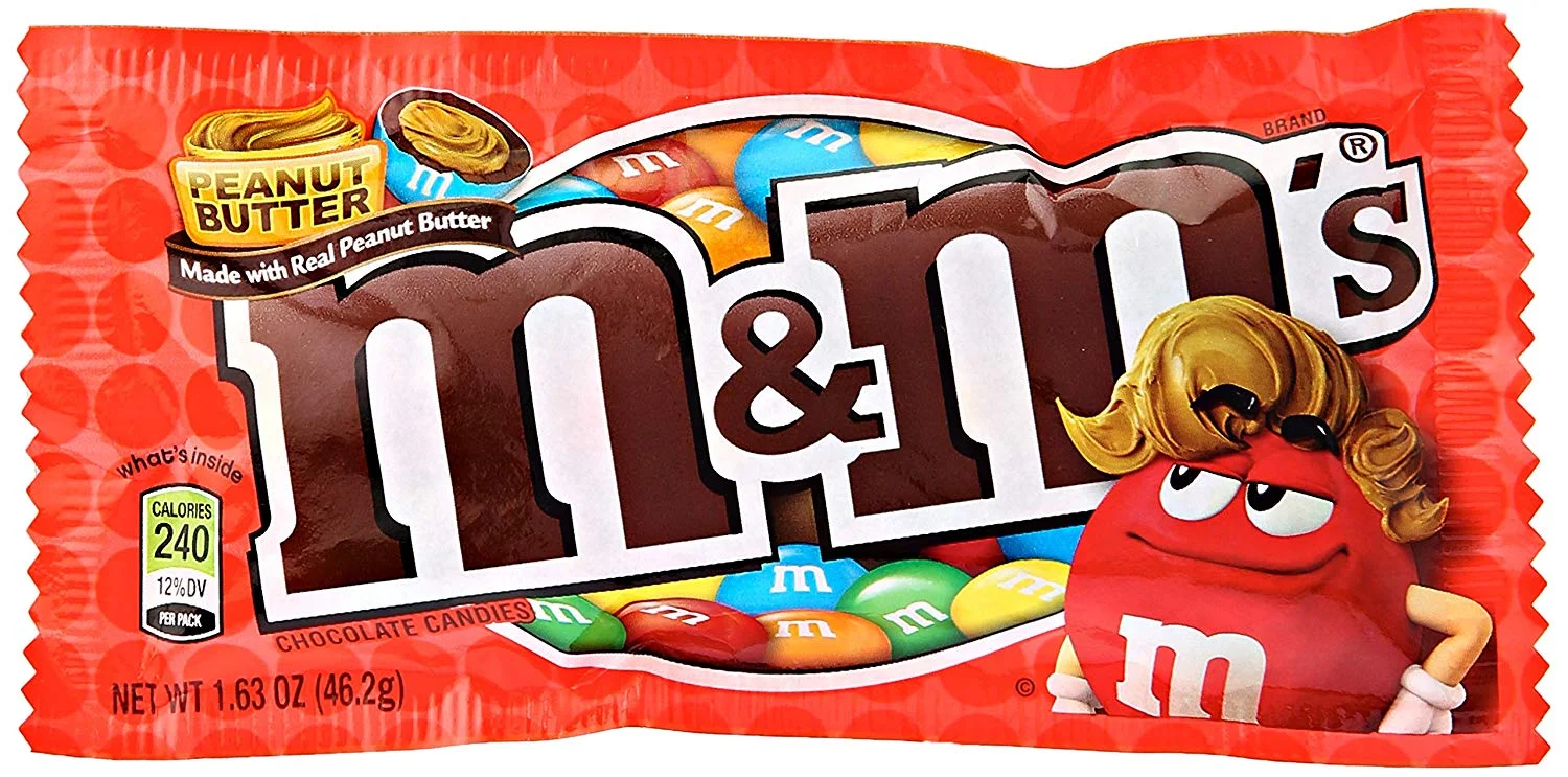M&M'S Peanut Butter Chocolate Candy (Pack of 8)